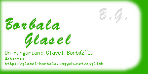 borbala glasel business card